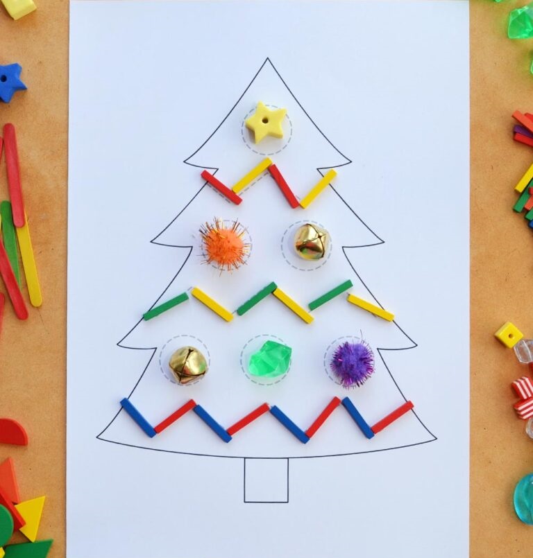 Шаблон новорічної ялинки